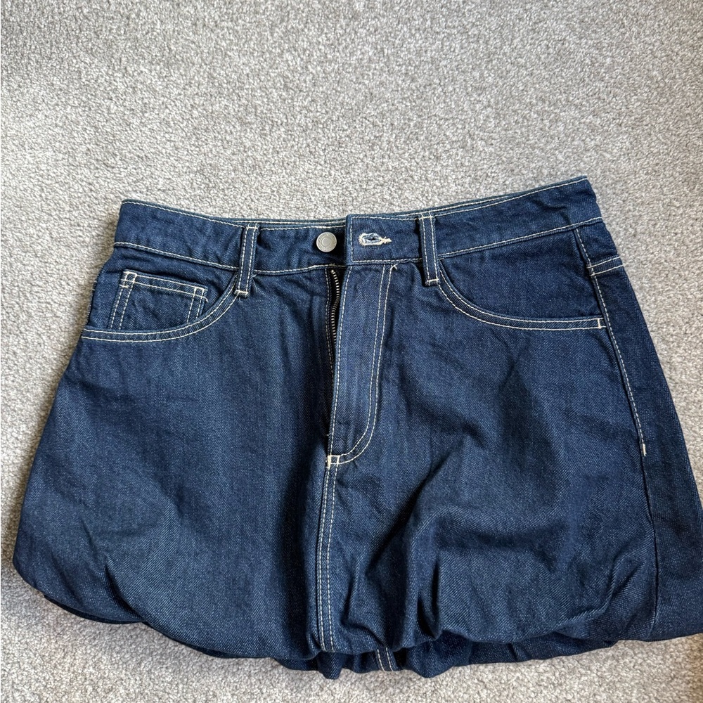 Zara Dark Blue Denim Skort
